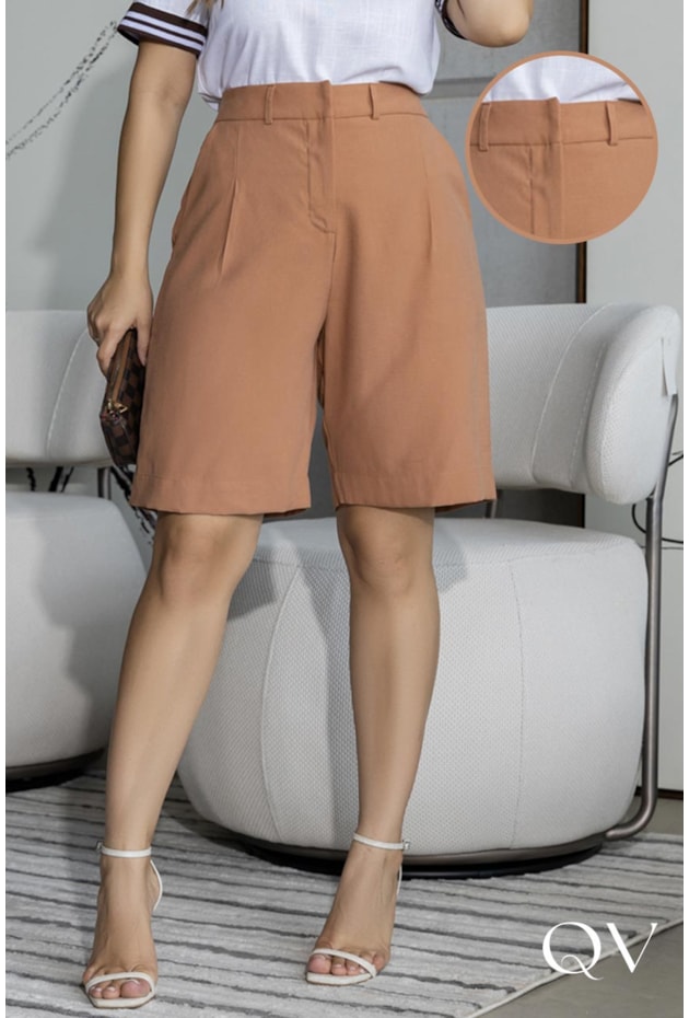 BERMUDA RETA EM ALFAIATARIA FERRUGEM - LUZIA FAZZOLLI BERMUDA RETA EM ALFAIATARIA FERRUGEM - LUZIA FAZZOLLI