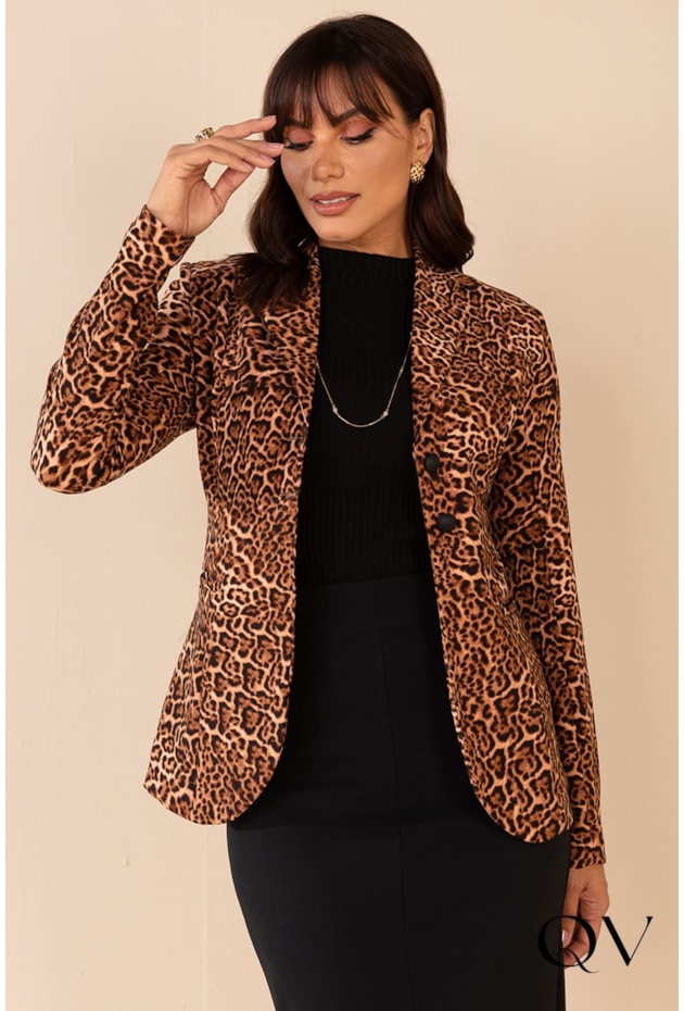 BLAZER ALFAIATARIA ANIMAL PRINT - LEKAZIS BLAZER ALFAIATARIA ANIMAL PRINT - LEKAZIS