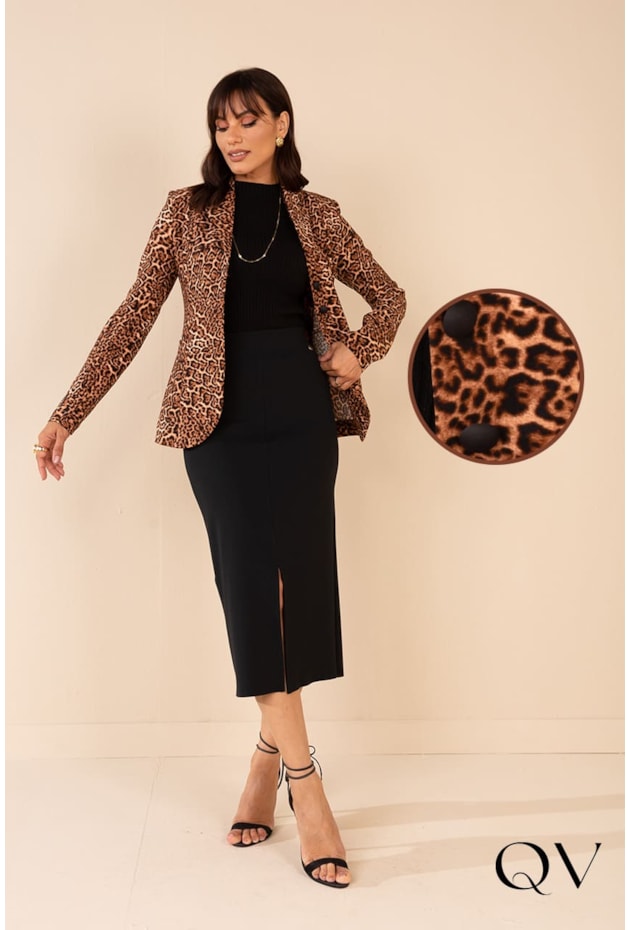 BLAZER ALFAIATARIA ANIMAL PRINT - LEKAZIS BLAZER ALFAIATARIA ANIMAL PRINT - LEKAZIS