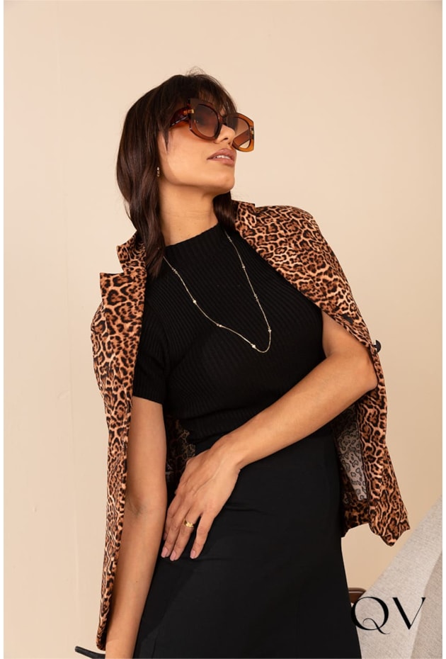 BLAZER ALFAIATARIA ANIMAL PRINT - LEKAZIS BLAZER ALFAIATARIA ANIMAL PRINT - LEKAZIS
