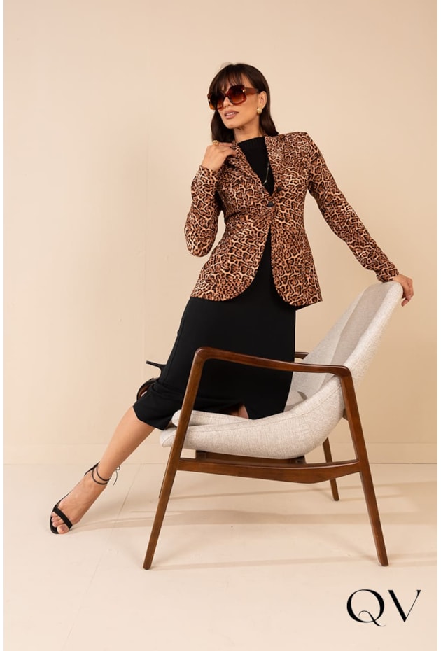 BLAZER ALFAIATARIA ANIMAL PRINT - LEKAZIS BLAZER ALFAIATARIA ANIMAL PRINT - LEKAZIS
