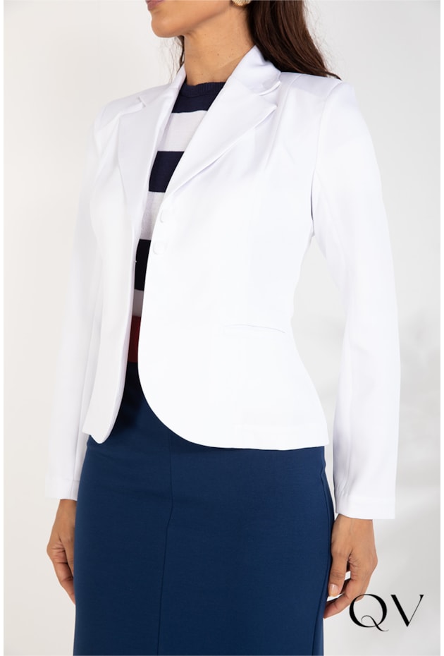 BLAZER ALFAIATARIA BRANCO - LEKAZIS