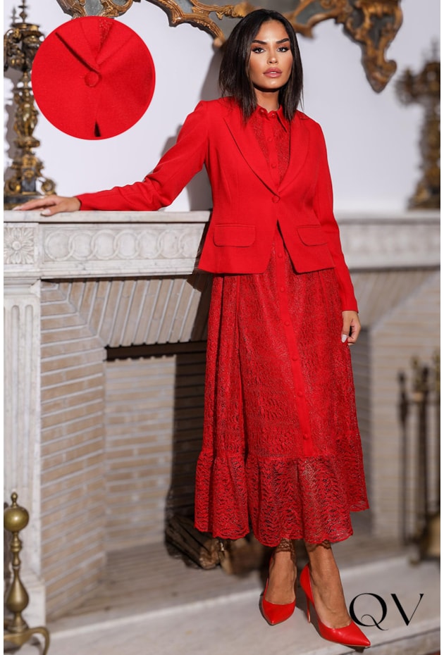 BLAZER CREPE VERMELHO - LUZIA FAZZOLLI BLAZER CREPE VERMELHO - LUZIA FAZZOLLI