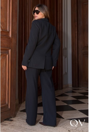 BLAZER EM ALFAIATARIA LAPELA PRETO - LUZIA FAZZOLLI BLAZER EM ALFAIATARIA LAPELA PRETO - LUZIA FAZZOLLI