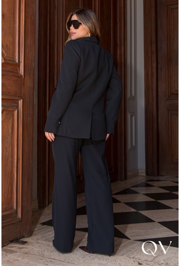 BLAZER EM ALFAIATARIA LAPELA PRETO - LUZIA FAZZOLLI BLAZER EM ALFAIATARIA LAPELA PRETO - LUZIA FAZZOLLI