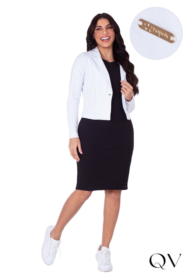 BLAZER EM MOLETINHO BRANCO - HAPUK BLAZER EM MOLETINHO BRANCO - HAPUK