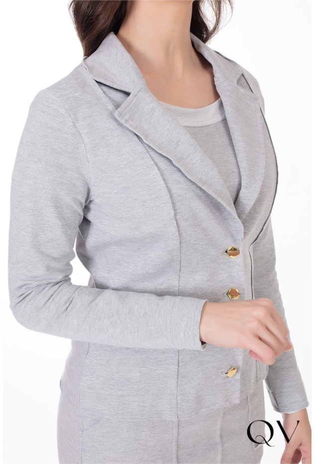 BLAZER MOLETINHO CINZA - HAPUK BLAZER MOLETINHO CINZA - HAPUK