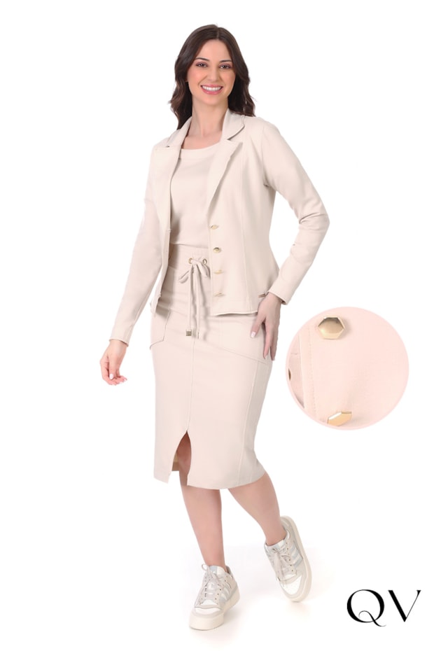 BLAZER MOLETINHO NUDE - HAPUK BLAZER MOLETINHO NUDE - HAPUK