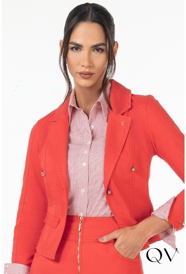 BLAZER SARJA VERMELHO - VIA TOLENTINO BLAZER SARJA VERMELHO - VIA TOLENTINO