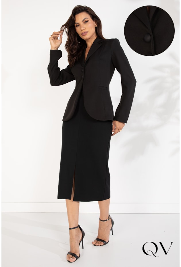 BLAZER SLIM PRETO - LEKAZIS BLAZER SLIM PRETO - LEKAZIS