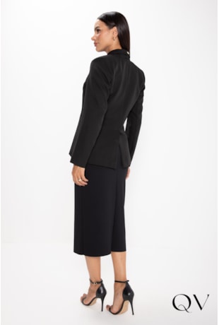 BLAZER TECIDO PLANO EM ALFAIATARIA PRETO - LEKAZIS BLAZER TECIDO PLANO EM ALFAIATARIA PRETO - LEKAZIS