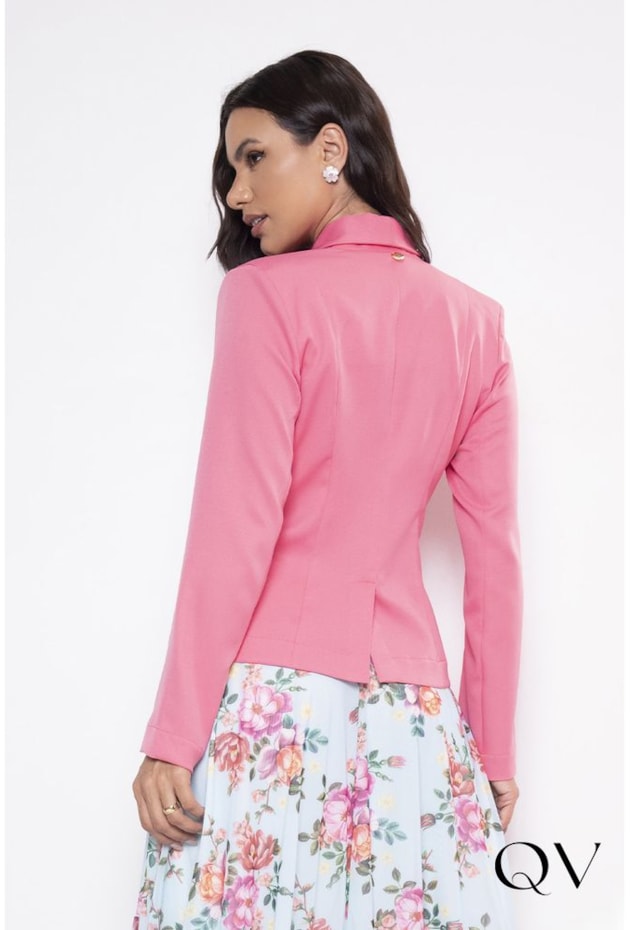 BLAZER TRADICIONAL COM BOTÕES ROSA - LEKAZIS BLAZER TRADICIONAL COM BOTÕES ROSA - LEKAZIS
