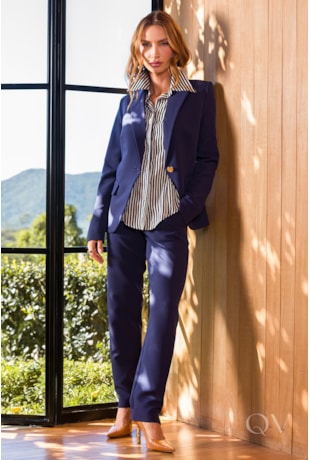BLAZER TRADICIONAL EM ALFAIATARIA ESTRUTURADA MARINHO - TLIC RIO