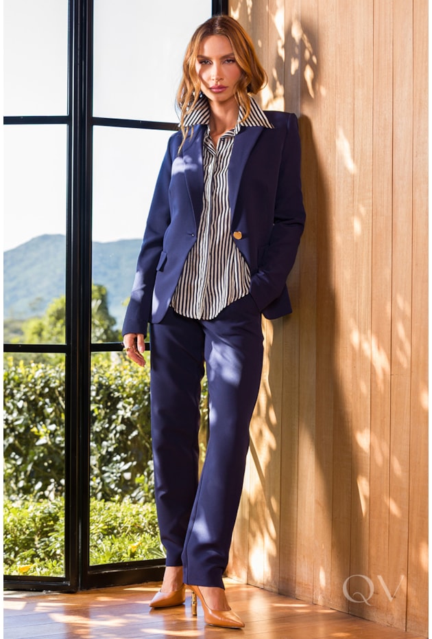 BLAZER TRADICIONAL EM ALFAIATARIA ESTRUTURADA MARINHO - TLIC RIO