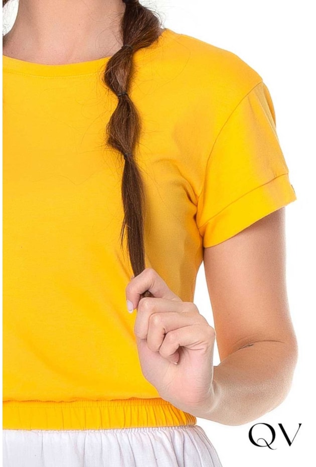 BLUSA BASIC AMARELO - HAPUK