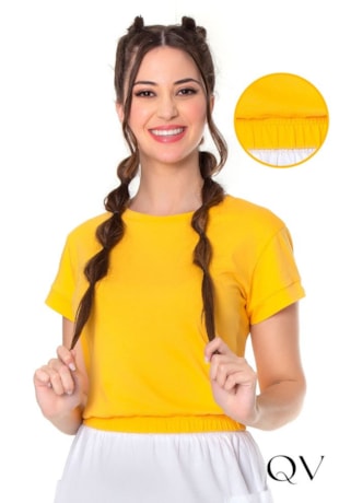 BLUSA BASIC AMARELO - HAPUK