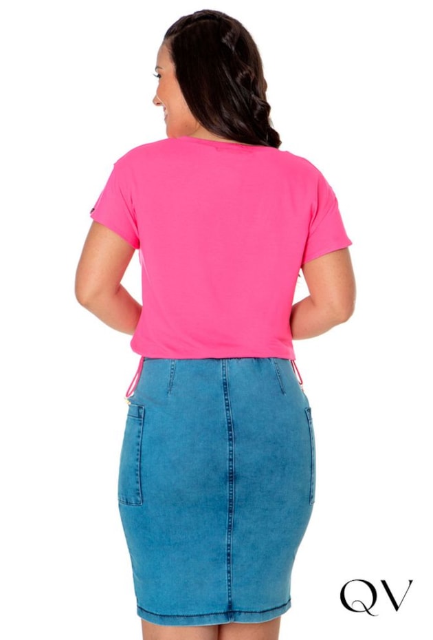 BLUSA BASIC MOLETINHO PINK - HAPUK