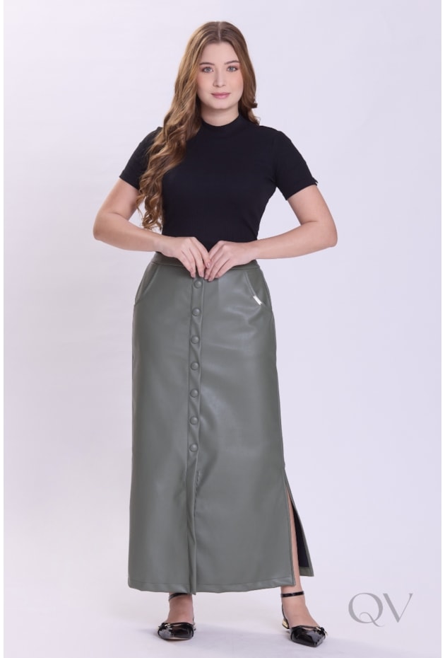 BLUSA BÁSICA COM GOLA EM MALHA CANELADA PRETO - HAPUK