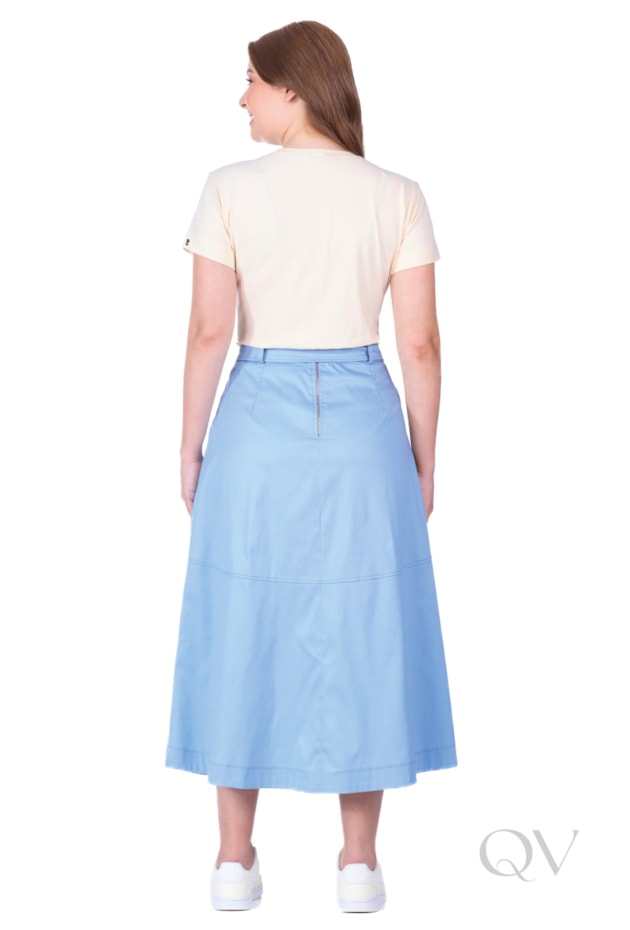 BLUSA BORDADA EM MALHA BEGE - HAPUK