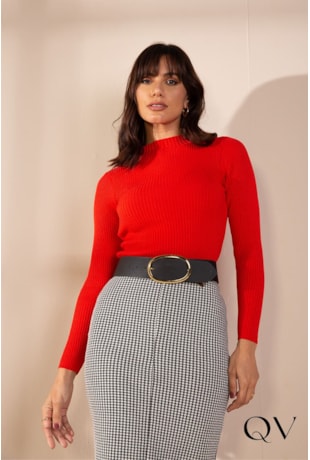 Produto BLUSA CACHARREL TRICOT VERMELHO - LEKAZIS