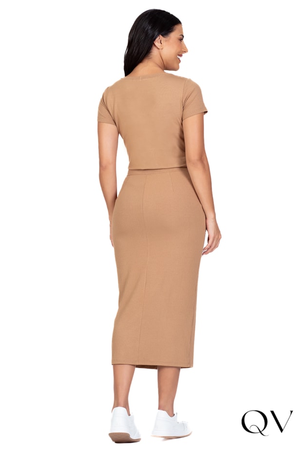 BLUSA CANELADA BORDADO STRASS BEGE - HAPUK BLUSA CANELADA BORDADO STRASS BEGE - HAPUK