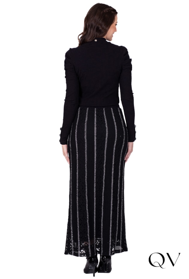 BLUSA CANELADA COM BOTÕES PRETO - HAPUK BLUSA CANELADA COM BOTÕES PRETO - HAPUK