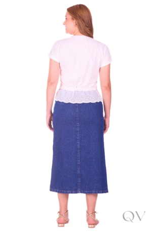 BLUSA COM BARRA DE LAISE EM MALHA DE ALGODÃO OFF WHITE - HAPUK