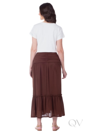 BLUSA COM BORDADO MANUAL EM MALHA OFF WHITE - HAPUK
