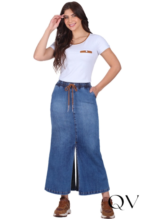 BLUSA COM DECOTE REDONDO EM MALHA BRANCO - HAPUK