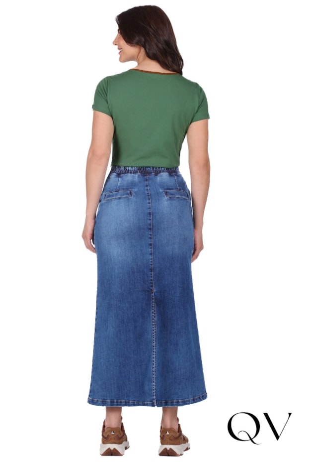 BLUSA COM DECOTE REDONDO EM MALHA VERDE - HAPUK