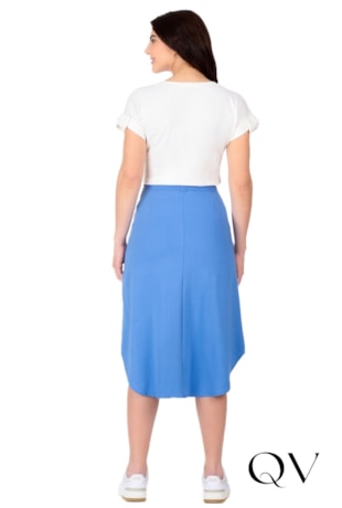 BLUSA COM MANGA COM LAÇO EM MALHA PIQUET OFF WHITE - HAPUK