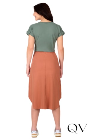 BLUSA COM MANGA COM LAÇO EM MALHA PIQUET VERDE - HAPUK