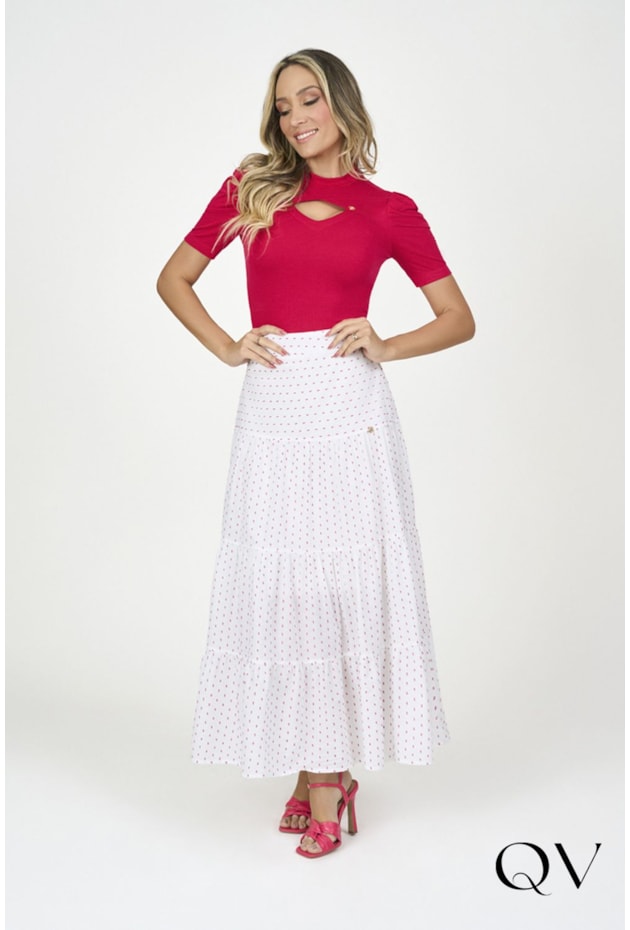 BLUSA COM RECORTE TRANSPASSADO CEREJA - VIA TOLENTINO BLUSA COM RECORTE TRANSPASSADO CEREJA - VIA TOLENTINO