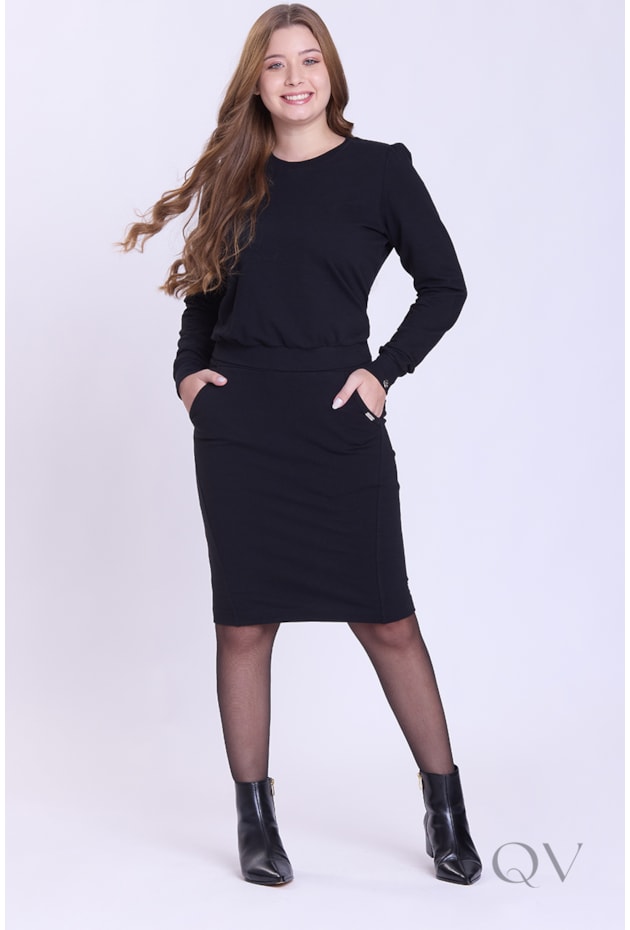 BLUSA COM RIBANA EM MALHA MOLECOTTON PRETO - HAPUK