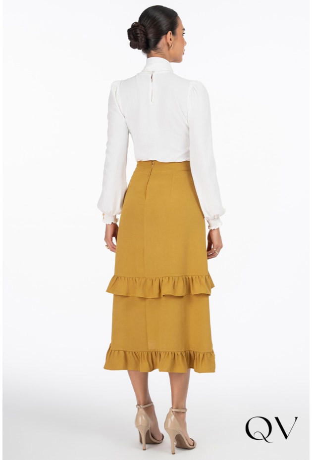 BLUSA CREPE COM AMARRAÇÃO OFF - VIA TOLENTINO BLUSA CREPE COM AMARRAÇÃO OFF - VIA TOLENTINO