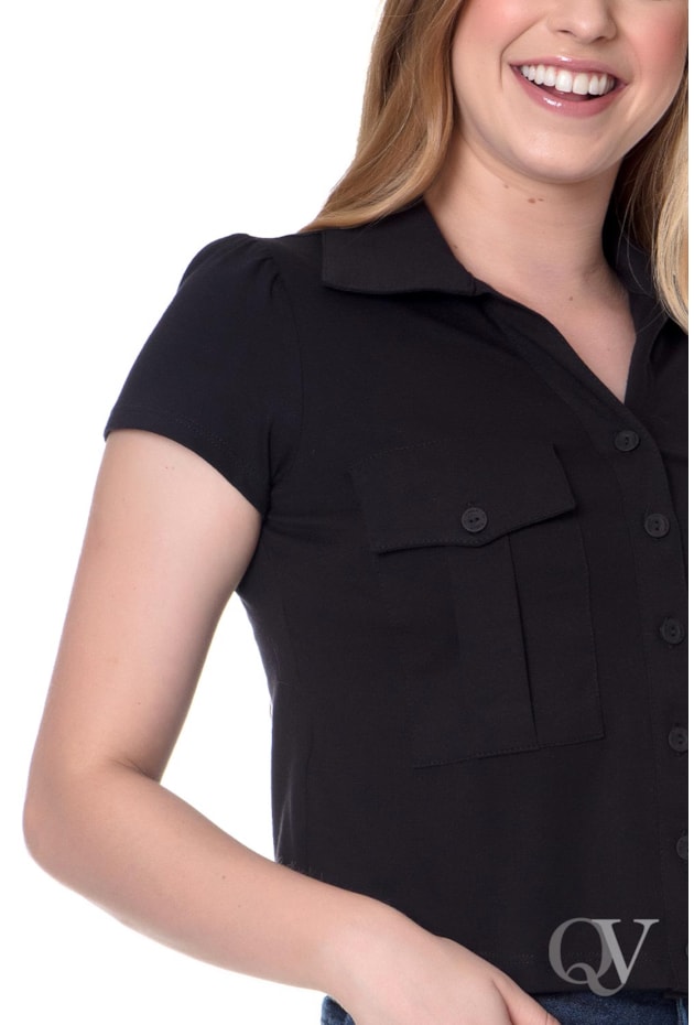 BLUSA CROPPED BOLSO CARGO PRETO - HAPUK BLUSA CROPPED BOLSO CARGO PRETO - HAPUK