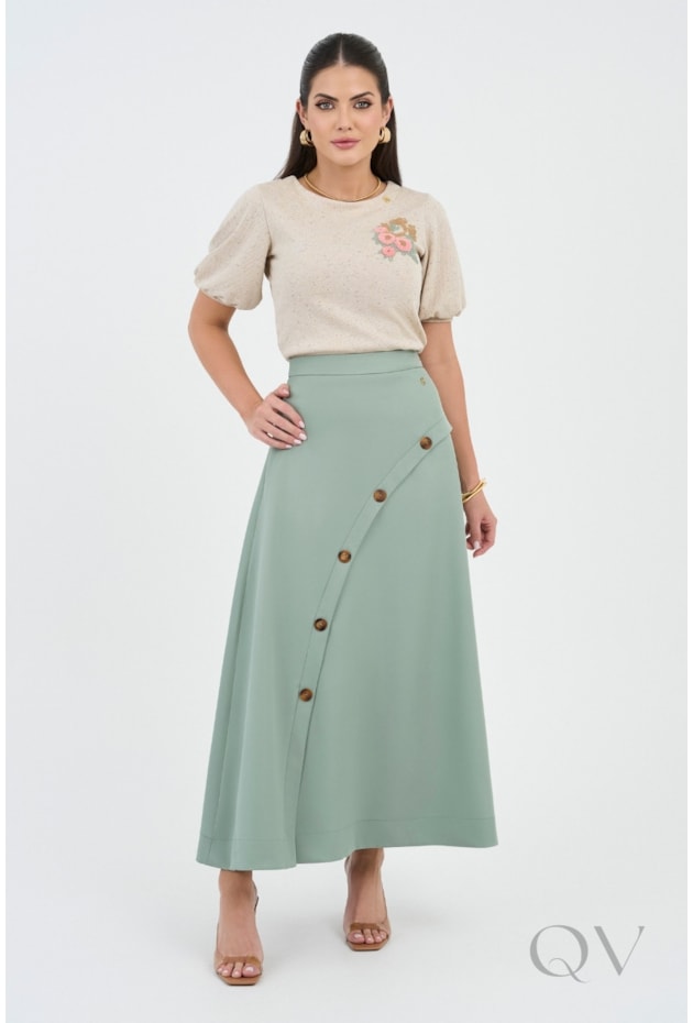 BLUSA CROPPED COM BORDADO INDUSTRIAL EM MALHA CRU - VIA TOLENTINO