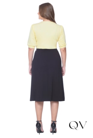 BLUSA DE MALHA OMBROS EM GUIPIR AMARELO - HAPUK BLUSA DE MALHA OMBROS EM GUIPIR AMARELO - HAPUK