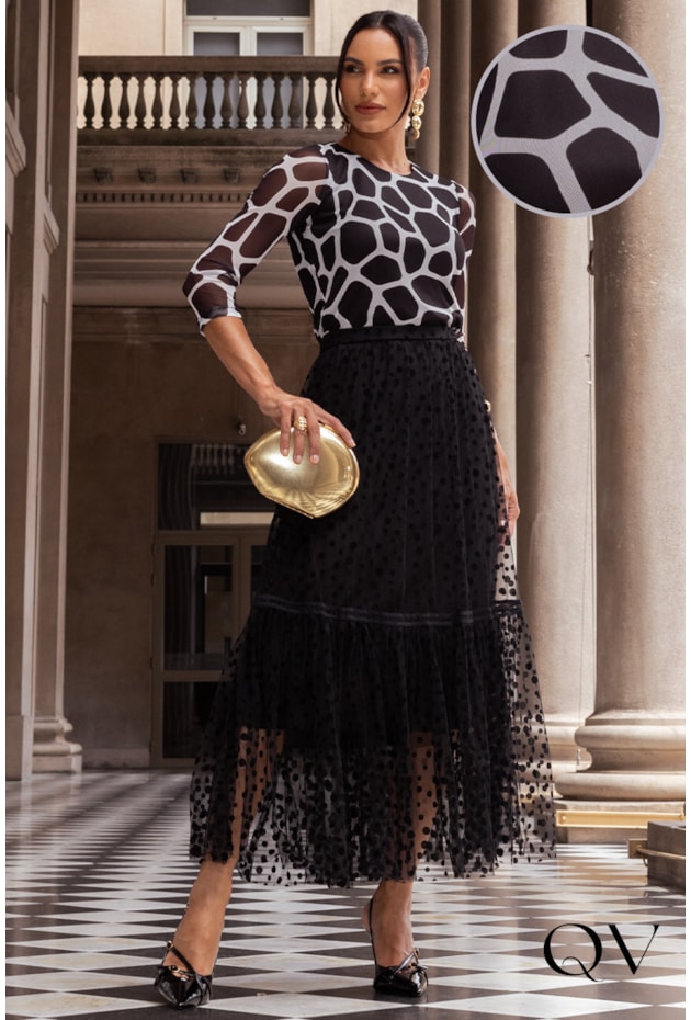 BLUSA DECOTE REDONDO ANIMAL PRINT - JANY PIM BLUSA DECOTE REDONDO ANIMAL PRINT - JANY PIM