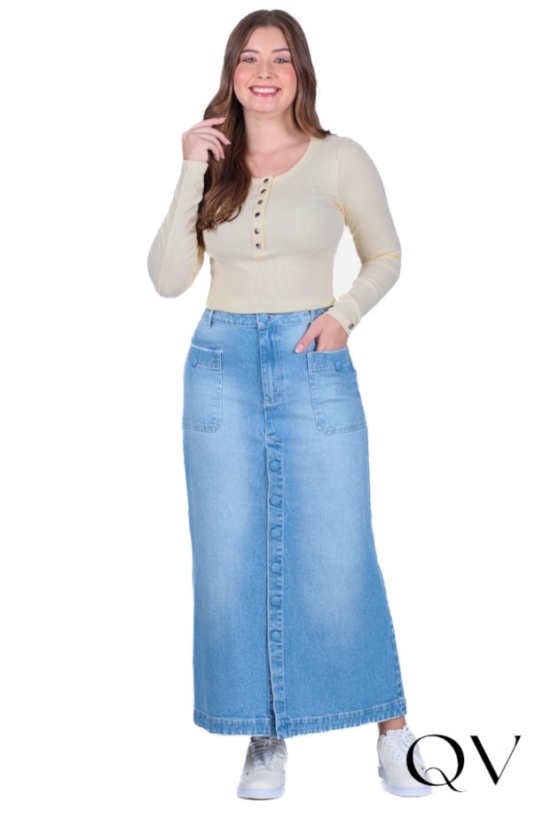 BLUSA EM MALHA CANELADA COM BOTÕES AMARELO - HAPUK