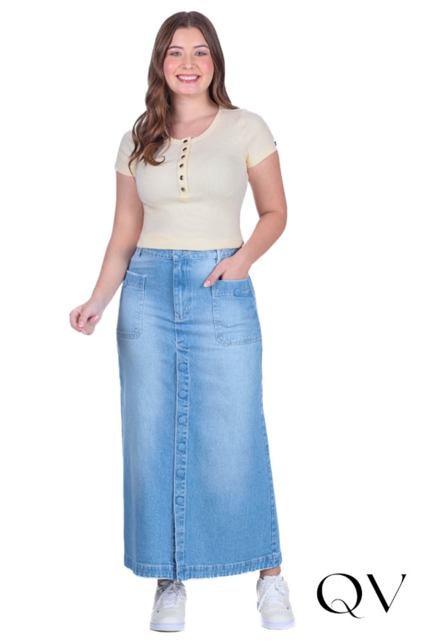 BLUSA EM MALHA CANELADA MANGA CURTA AMARELO - HAPUK