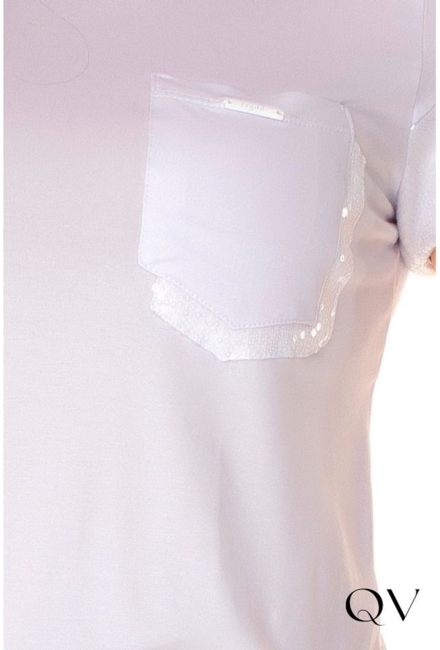 BLUSA EM MALHA COM PAETÊ BRANCA - HAPUK BLUSA EM MALHA COM PAETÊ BRANCA - HAPUK