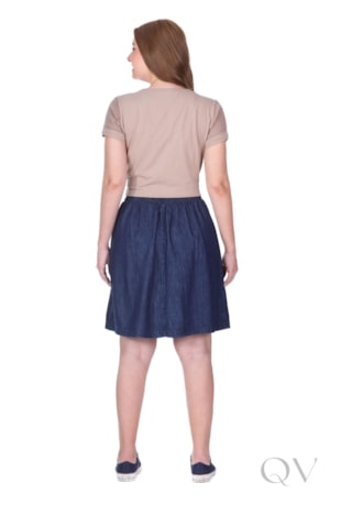 BLUSA EM MALHA COTTON E TEXTURIZADA COM ASPECTO DE TRICÔ BEGE - HAPUK