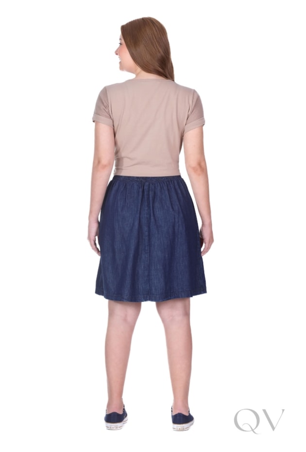 BLUSA EM MALHA COTTON E TEXTURIZADA COM ASPECTO DE TRICÔ BEGE - HAPUK