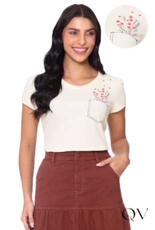 BLUSA EM MALHA DE ALGODÃO E RIBANA AMARELO - HAPUK