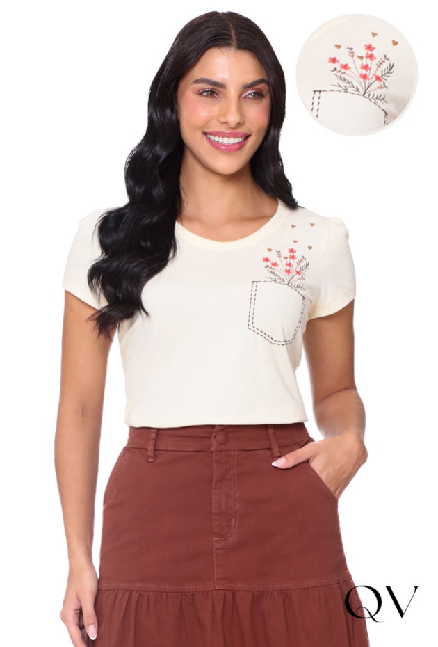 BLUSA EM MALHA DE ALGODÃO E RIBANA AMARELO - HAPUK