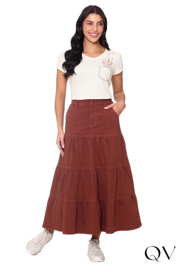 BLUSA EM MALHA DE ALGODÃO E RIBANA AMARELO - HAPUK