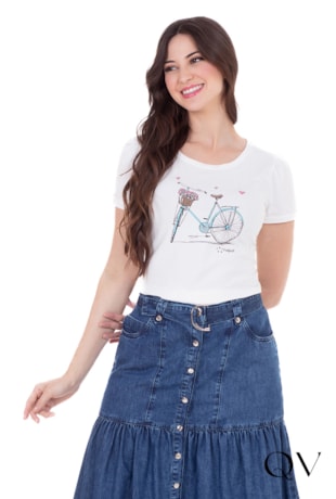 BLUSA EM MALHA ESTAMPA FRONTAL OFF WHITE - HAPUK