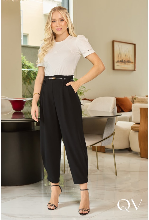 BLUSA EM MALHA GUIPIR FRONTAL OFF - DOCE MARIA BLUSA EM MALHA GUIPIR FRONTAL OFF - DOCE MARIA