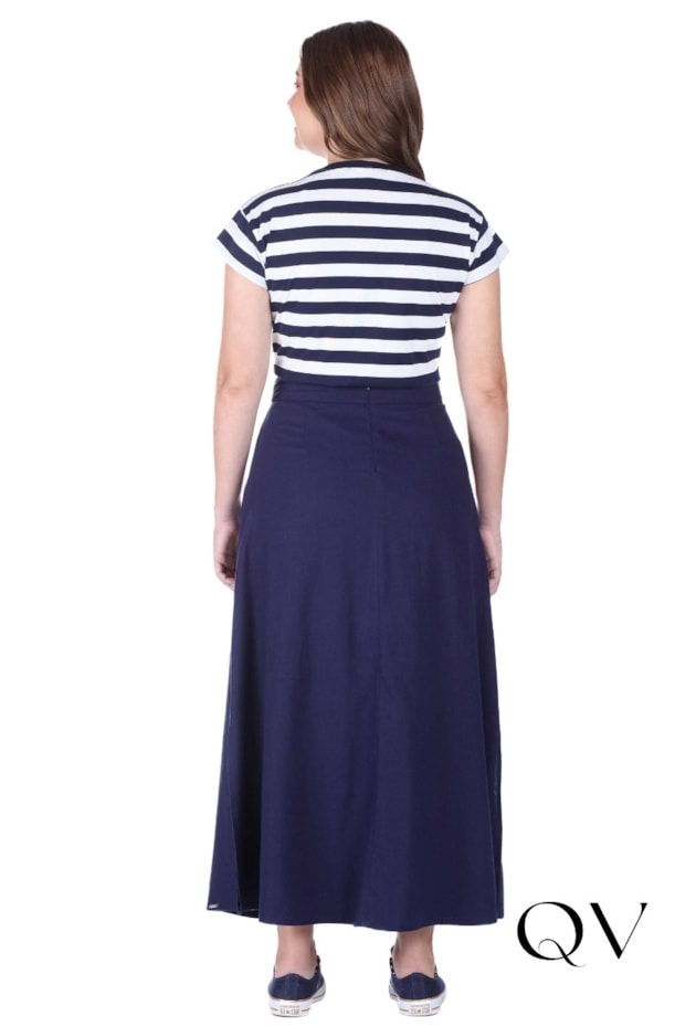 BLUSA EM MALHA LISTRADA RIBANA AZUL ESCURO - HAPUK BLUSA EM MALHA LISTRADA RIBANA AZUL ESCURO - HAPUK